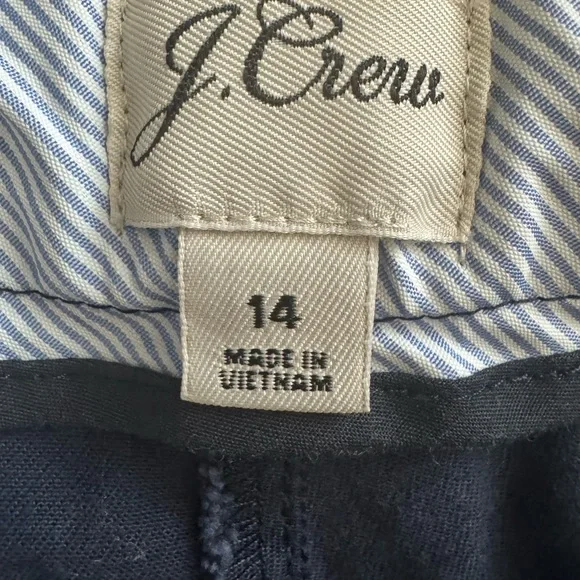 J. Crew Women's Navy Cotton Casual Shorts Size 14 - Picture 4 of 5